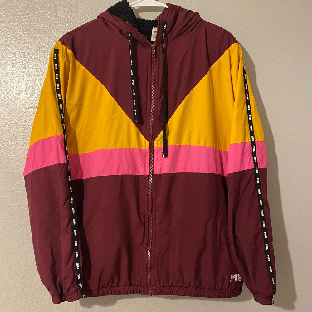 Pink Victoria’s Secret Jacket / Coat Sherpa Lined Windbreaker